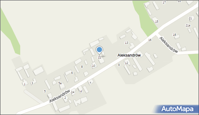 Aleksandrów, Aleksandrów, 11, mapa Aleksandrów