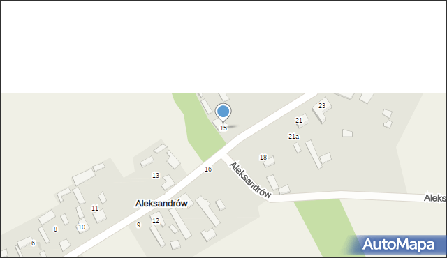 Aleksandrów, Aleksandrów, 15, mapa Aleksandrów