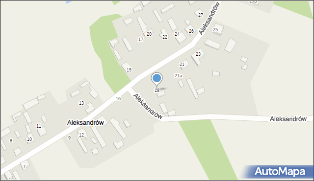 Aleksandrów, Aleksandrów, 18, mapa Aleksandrów