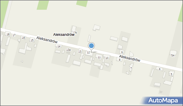 Aleksandrów, Aleksandrów, 12a, mapa Aleksandrów