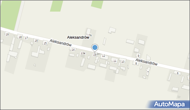 Aleksandrów, Aleksandrów, 13, mapa Aleksandrów