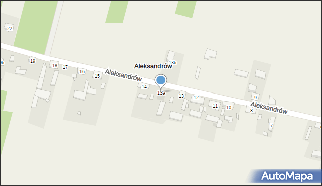 Aleksandrów, Aleksandrów, 13a, mapa Aleksandrów