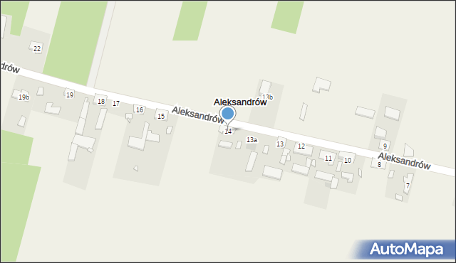 Aleksandrów, Aleksandrów, 14, mapa Aleksandrów