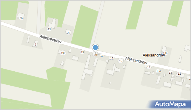 Aleksandrów, Aleksandrów, 18, mapa Aleksandrów