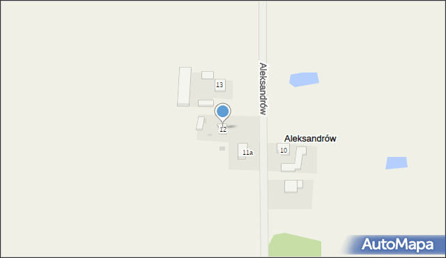 Aleksandrów, Aleksandrów, 12, mapa Aleksandrów