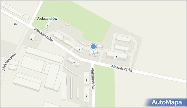 Aleksandrów, Aleksandrów, 11, mapa Aleksandrów