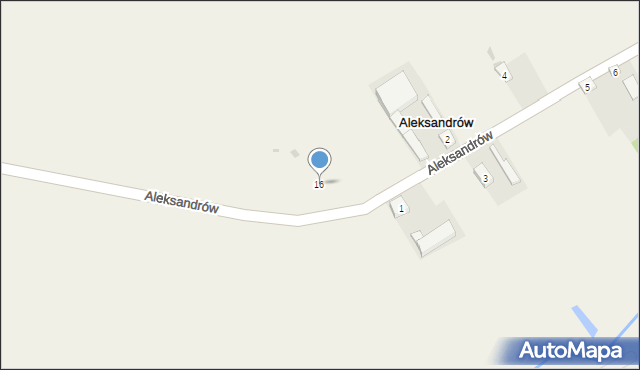 Aleksandrów, Aleksandrów, 16, mapa Aleksandrów