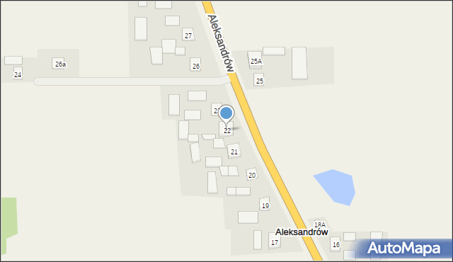 Aleksandrów, Aleksandrów, 22, mapa Aleksandrów