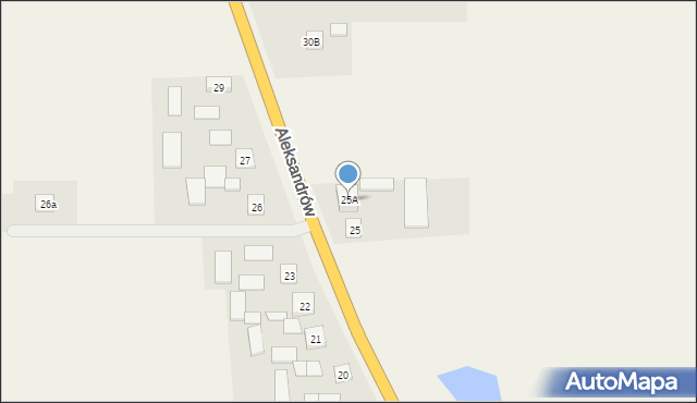 Aleksandrów, Aleksandrów, 25A, mapa Aleksandrów