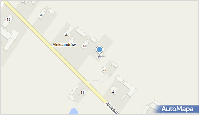 Aleksandrów, Aleksandrów, 13, mapa Aleksandrów