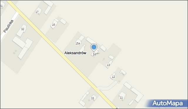 Aleksandrów, Aleksandrów, 14, mapa Aleksandrów