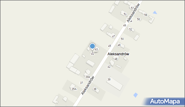 Aleksandrów, Aleksandrów, 41, mapa Aleksandrów