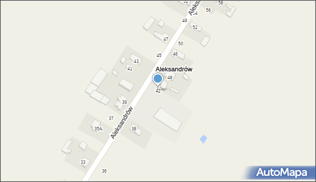 Aleksandrów, Aleksandrów, 42, mapa Aleksandrów