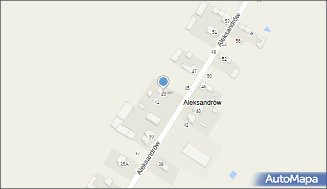 Aleksandrów, Aleksandrów, 43, mapa Aleksandrów