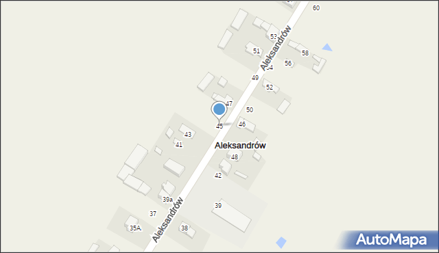 Aleksandrów, Aleksandrów, 45, mapa Aleksandrów