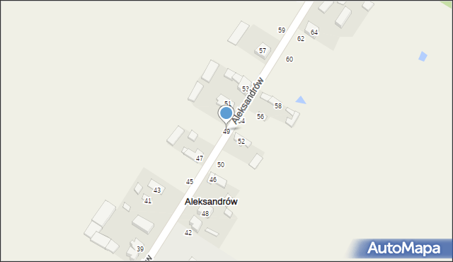 Aleksandrów, Aleksandrów, 49, mapa Aleksandrów