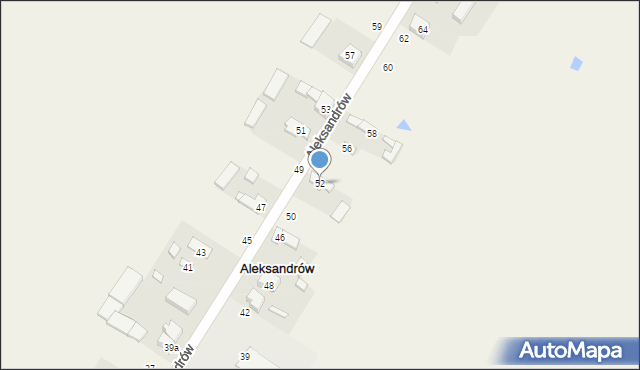 Aleksandrów, Aleksandrów, 52, mapa Aleksandrów