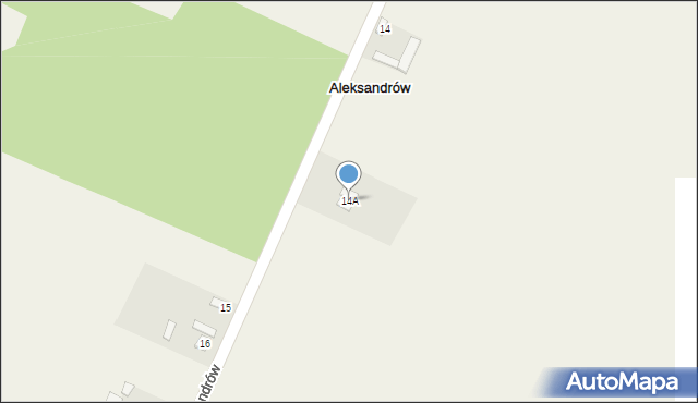 Aleksandrów, Aleksandrów, 14A, mapa Aleksandrów