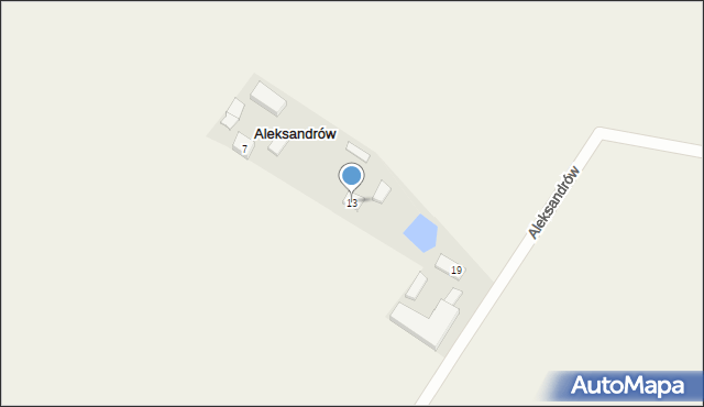 Aleksandrów, Aleksandrów, 13, mapa Aleksandrów