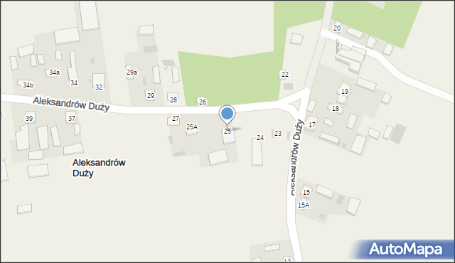 Aleksandrów Duży, Aleksandrów Duży, 25, mapa Aleksandrów Duży