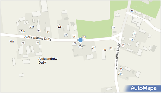 Aleksandrów Duży, Aleksandrów Duży, 25A, mapa Aleksandrów Duży