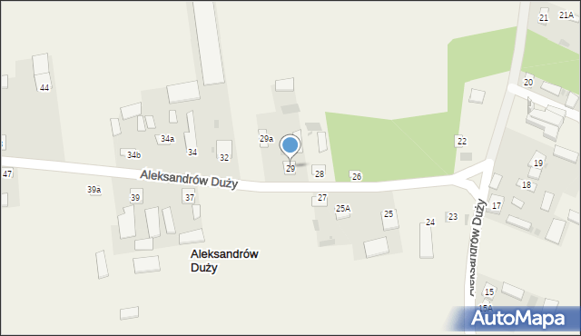 Aleksandrów Duży, Aleksandrów Duży, 29, mapa Aleksandrów Duży