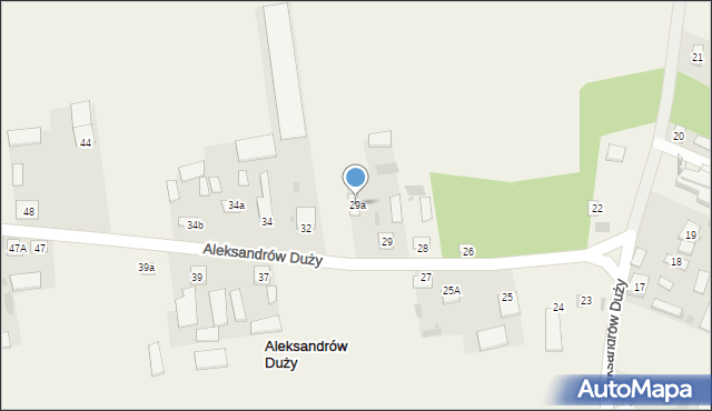 Aleksandrów Duży, Aleksandrów Duży, 29a, mapa Aleksandrów Duży