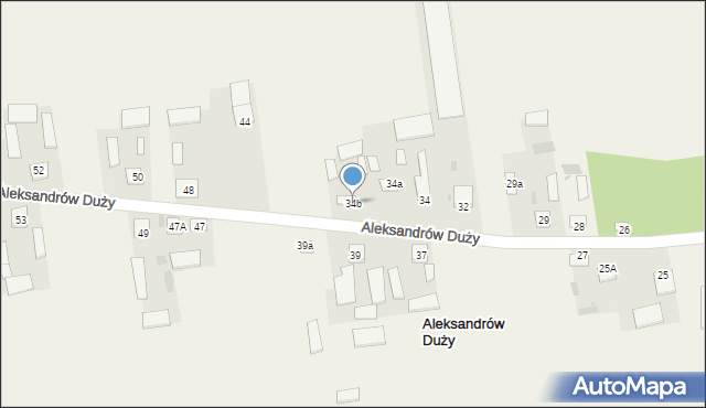 Aleksandrów Duży, Aleksandrów Duży, 34b, mapa Aleksandrów Duży