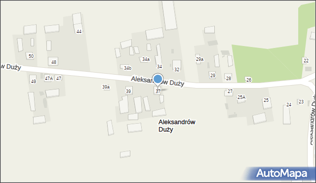 Aleksandrów Duży, Aleksandrów Duży, 37, mapa Aleksandrów Duży