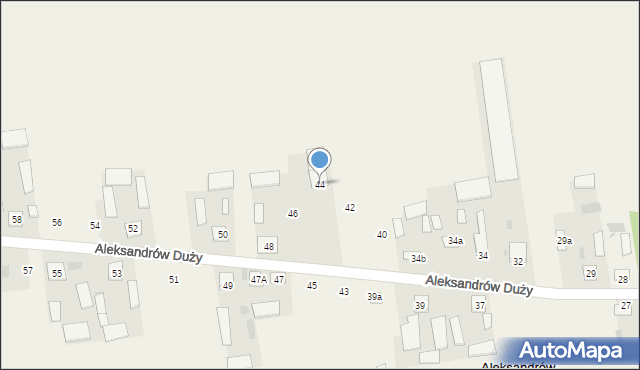 Aleksandrów Duży, Aleksandrów Duży, 44, mapa Aleksandrów Duży