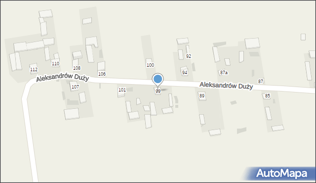 Aleksandrów Duży, Aleksandrów Duży, 99, mapa Aleksandrów Duży