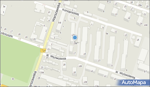 Aleksandrów Łódzki, Aleja Wyzwolenia, 15a, mapa Aleksandrów Łódzki