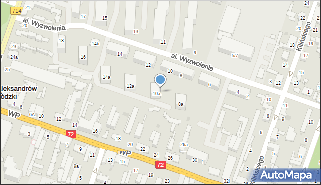 Aleksandrów Łódzki, Aleja Wyzwolenia, 810, mapa Aleksandrów Łódzki