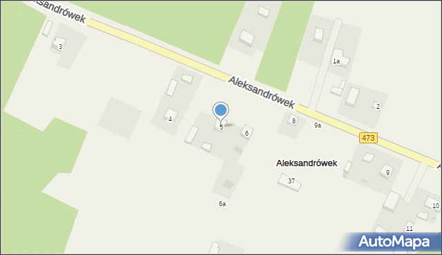 Aleksandrówek, Aleksandrówek, 5, mapa Aleksandrówek