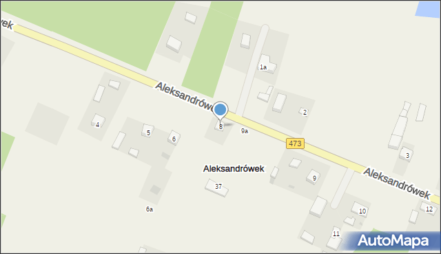 Aleksandrówek, Aleksandrówek, 8, mapa Aleksandrówek