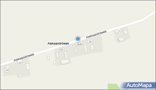 Aleksandrówek, Aleksandrówek, 9, mapa Aleksandrówek