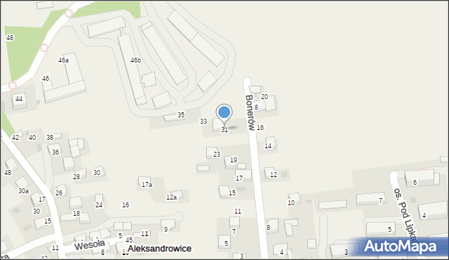 Aleksandrowice, Aleksandrowice, 143, mapa Aleksandrowice