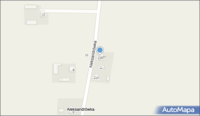 Aleksandrówka, Aleksandrówka, 11A, mapa Aleksandrówka