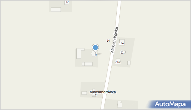 Aleksandrówka, Aleksandrówka, 9, mapa Aleksandrówka