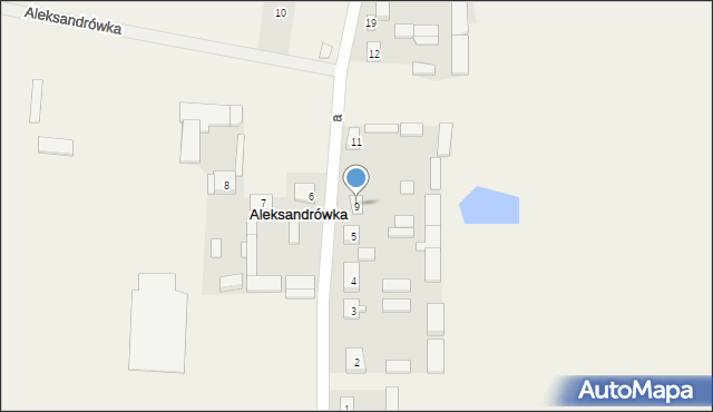 Aleksandrówka, Aleksandrówka, 9, mapa Aleksandrówka