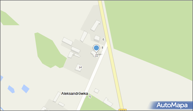 Aleksandrówka, Aleksandrówka, 12, mapa Aleksandrówka