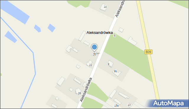 Aleksandrówka, Aleksandrówka, 20, mapa Aleksandrówka