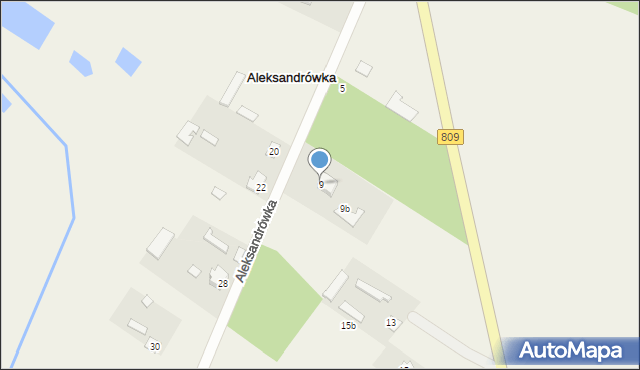 Aleksandrówka, Aleksandrówka, 9, mapa Aleksandrówka