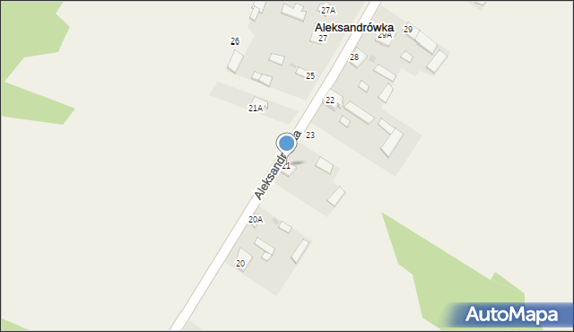 Aleksandrówka, Aleksandrówka, 21, mapa Aleksandrówka