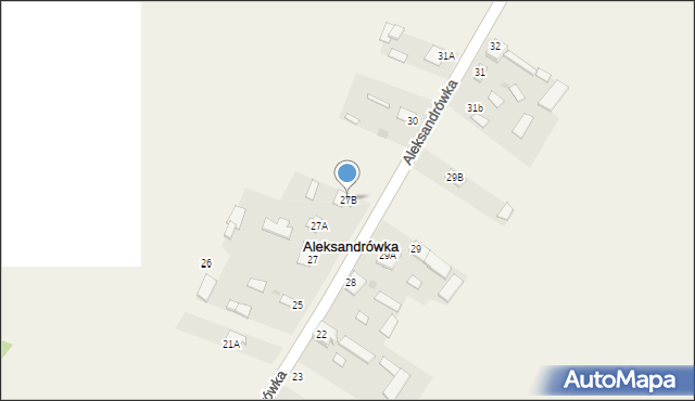 Aleksandrówka, Aleksandrówka, 27B, mapa Aleksandrówka