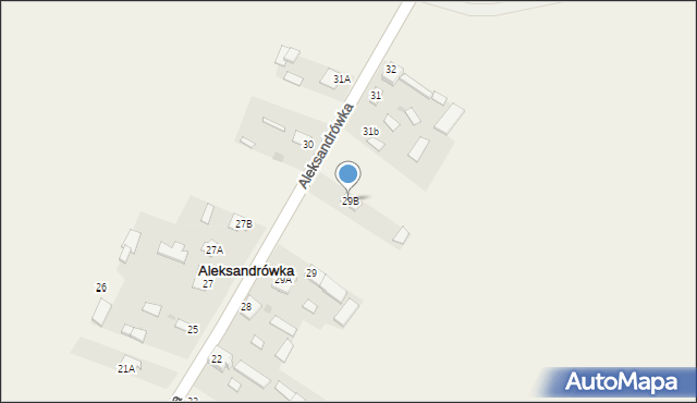 Aleksandrówka, Aleksandrówka, 29B, mapa Aleksandrówka