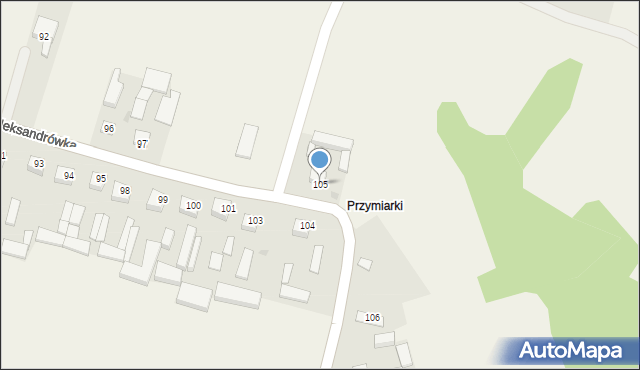 Aleksandrówka, Aleksandrówka, 105, mapa Aleksandrówka