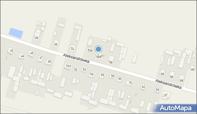 Aleksandrówka, Aleksandrówka, 54A, mapa Aleksandrówka