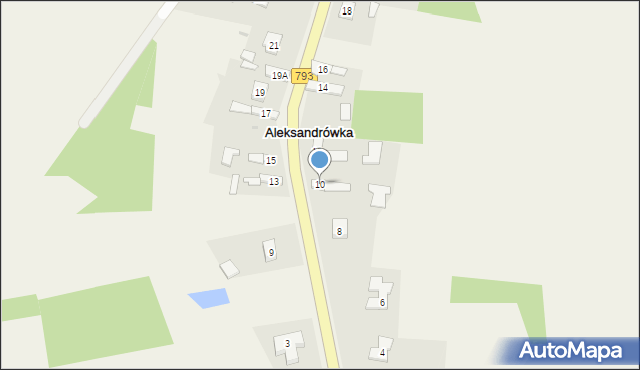 Aleksandrówka, Aleksandrówka, 10, mapa Aleksandrówka