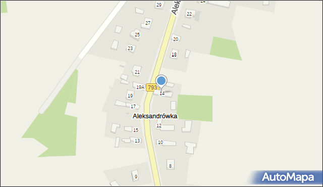 Aleksandrówka, Aleksandrówka, 14, mapa Aleksandrówka